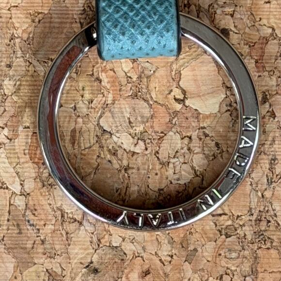 BVLGARI Bulgari Mens Turquoise Calf Leather Keychain Strap w/ Gift Box - Picture 5 of 10